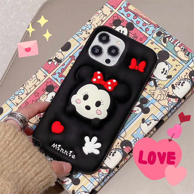 3D Cartoon Minnie Doll Grip Holder Pop Case